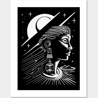 Starseed Space Traveler Woman Illustration Posters and Art